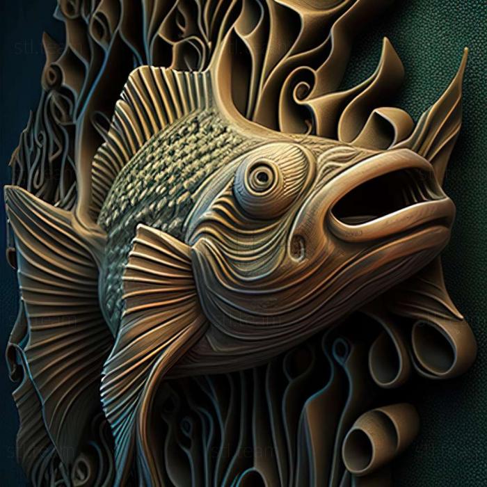 3D model Stargazer fish fish (STL)